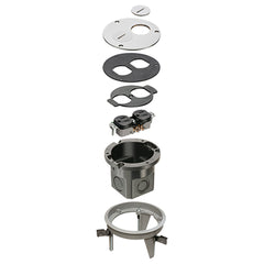 Nkl Dropin Floor Box by Arlington – Nickel, Round Cover Kit