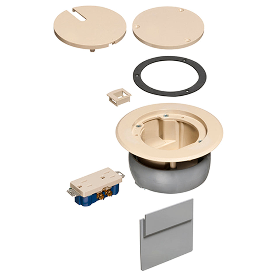 Recessed L.Almond Fb W - In-Box Cover Kit for New Concrete