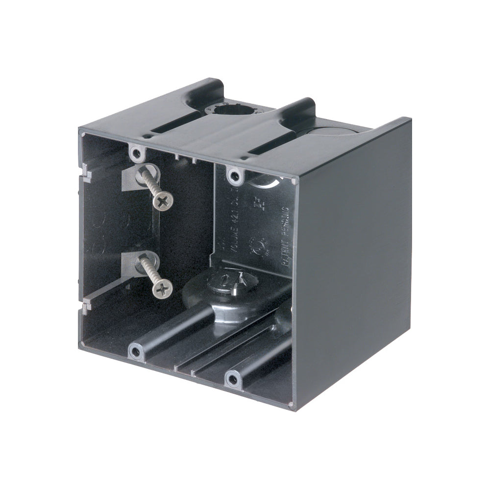 Screw Mount Device Box 2Gc by Arlington - Non-Metallic, 2-Gang, Vertic ...