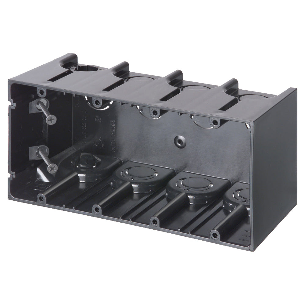 Screw Mount Device Box 4Gc - Arlington 4 Gang Non-Metallic Outlet