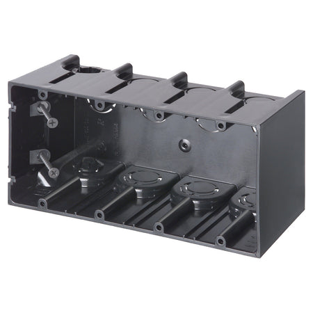 Screw Mount Device Box 4Gc - Arlington 4 Gang Non-Metallic Outlet
