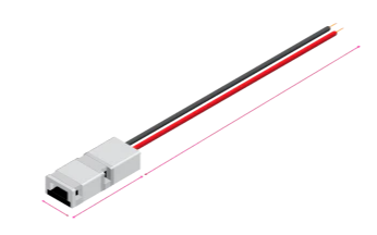 Luminiz Tapelight Connector (non RGB), 2 PIN, Wire Small