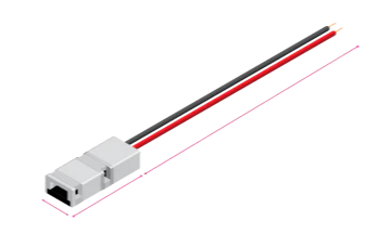 Luminiz Tapelight Connector (non RGB), 2 PIN, Wire Small - Maple Electric Supply 