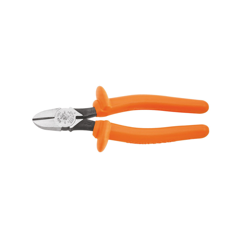 Insulated Pliers, Diagonal Cutters, 7-Inch, Insulated Diagonal-Cutting Pliers; Insulated Strippers, Cutters & Crimpers, Klein Tools - Maple Electric Supply 