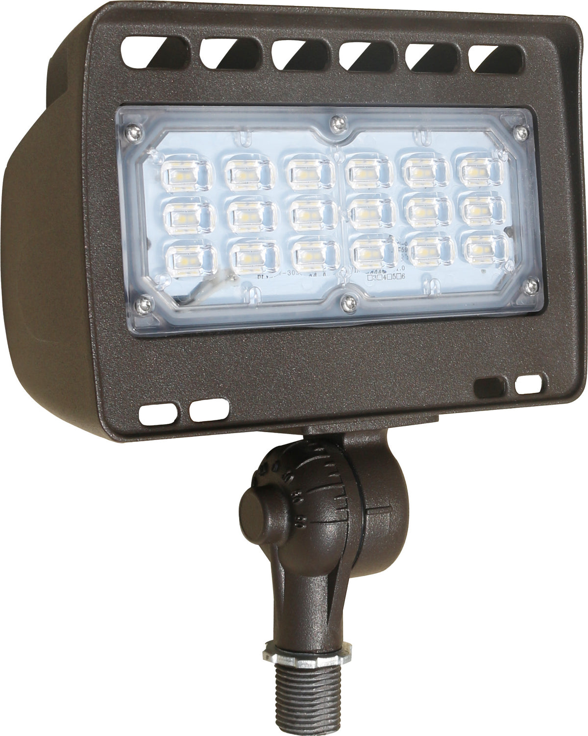 Mini 30W LED Floodlight - 3200LM, 5000K, Bronze Finish, 120-277VAC, Knuckle Mount - High Efficiency Lighting Solution by [Manufacturer Name], , EiKO - Maple Electric Supply 