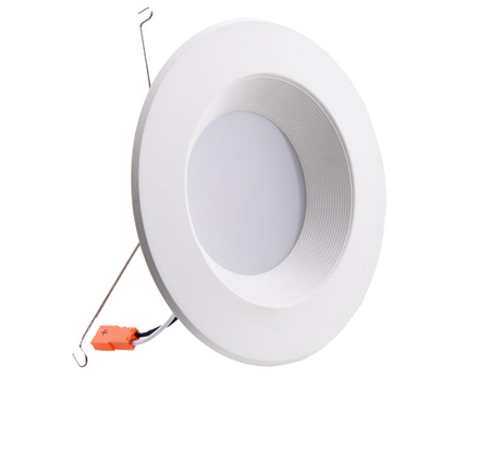 EiKO 6" Residential Downlight Retrofit - 13W, 1040 Lumens, 2700K-5000K, Dimmable, Energy Star, White Trim Baffle, UL Listed, for 75W BR30 Replacement - Maple Electric Supply 