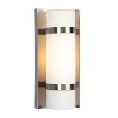 1-Light Wall Sconce 215670BN - Brushed Nickel, Satin White Cylinder Glass, 60W A15 Bulb, Interior Use, Wall Lights & Sconces, Galaxy Lighting - Maple Electric Supply 