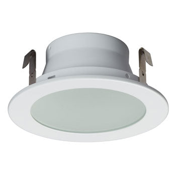 216WH 35W Line Voltage Shower Trim - White w/ Frosted Glass, PAR20/R20 Bulb, 5"D x 2-1/8"H, Non-Dimmable, Recessed Lighting, Galaxy Lighting - Maple Electric Supply 
