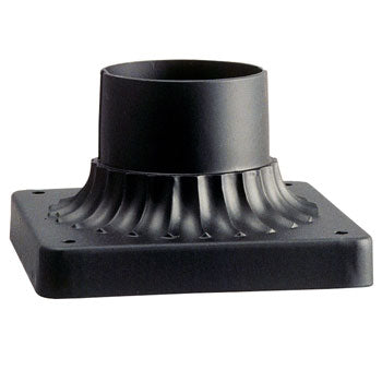 301000 BLK Outdoor Cast Aluminum Column Adapter - Textured Black Finish, 5-7/8"x5-7/8"x3-1/2", Non-Dimmable, Outdoor Lighting, Galaxy Lighting - Maple Electric Supply 