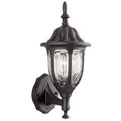 301131 BLK Outdoor Cast Aluminum Lantern - Black Matte Finish with Clear Glass, 100W Bulb, 15" Height, Outdoor Lighting, Galaxy Lighting - Maple Electric Supply 