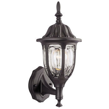 301131 BLK Outdoor Cast Aluminum Lantern - Black Matte Finish with Clear Glass, 100W Bulb, 15" Height, Outdoor Lighting, Galaxy Lighting - Maple Electric Supply 