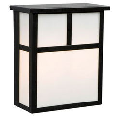 306101BK Outdoor Wall Fixture - Black Finish with White Marbled Glass, 2x60W Bulbs, Med. Base, Non-Dimmable