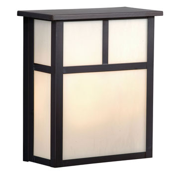 306101OBZ Outdoor Wall Fixture - Old Bronze Finish with White Marbled Glass, 2x60W Bulbs, 9"W x 10"H, Non-Dimmable