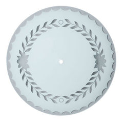 31288-13: 13" Round White Glass Fixture, Non-Dimmable, ENERGY STAR Exempt