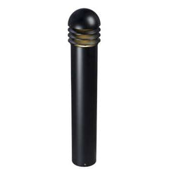 322923BK-27K 5" Bollard Med. Base Dome Top LED Light, 12W 2700K, Black Finish, Clear PC Lens, Non-Dimmable
