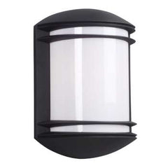 322950BK Outdoor Wall Light - Black Finish, Polycarbonate Lens, 60W, 7.25"W x 10.25"H, Non-Dimmable