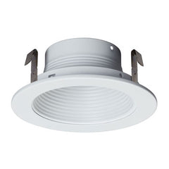 4" Line Voltage Step Baffle Trim 201WH - Matte White Finish, PAR20/R20 Bulb, 50W, 5"D x 2"H, Non-Dimmable, Recessed Lighting, Galaxy Lighting - Maple Electric Supply 