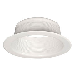 508WH-1 PC-WH Step Baffle, 150W, White Finish, PAR38/BR40, 7-3/4"D, Non-Dimmable, Recessed Lighting, Galaxy Lighting - Maple Electric Supply 