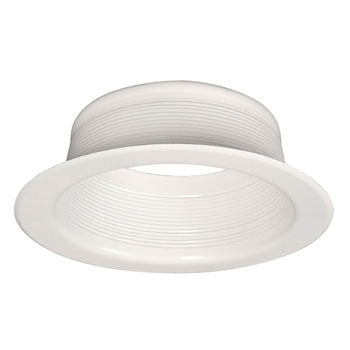 508WH-1 PC-WH Step Baffle, 150W, White Finish, PAR38/BR40, 7-3/4"D, Non-Dimmable, Recessed Lighting, Galaxy Lighting - Maple Electric Supply 
