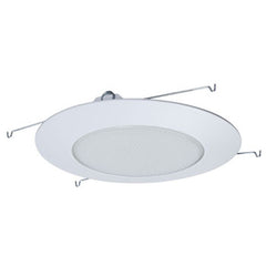 6" Line Voltage Shower Trim 516WH - White Finish, Frosted Lens, 60W Bulb, 1-Bulb Capacity, Non-Dimmable, Recessed Lighting, Galaxy Lighting - Maple Electric Supply 