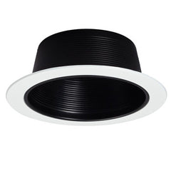 6" Line Voltage Step Baffle 508BLK - Black Finish, Non-Dimmable, 150W/120W PAR38/BR40 Bulb, 7-3/4"D x 2-5/8"H, Recessed Lighting, Galaxy Lighting - Maple Electric Supply 