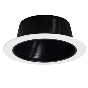 6" Line Voltage Step Baffle 508BLK - Black Finish, Non-Dimmable, 150W/120W PAR38/BR40 Bulb, 7-3/4"D x 2-5/8"H, Recessed Lighting, Galaxy Lighting - Maple Electric Supply 