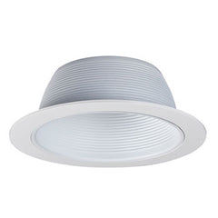 6" Line Voltage Step Baffle 509WH - White Finish, Fits PAR30/BR30 Bulbs, 75W/65W, 7-3/4"D x 2-3/4"H, Recessed Lighting, Galaxy Lighting - Maple Electric Supply 