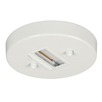 6-MONO POINT-WH Monopoint Power Feed, White Finish, 4.5"x4.5"x0.75", Non-Dimmable, Track Lighting, Galaxy Lighting - Maple Electric Supply 