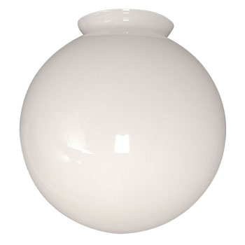 61038GW - 8" White Glass Globe, Non-Dimmable, No Bulb Included, Replacement Parts, Galaxy Lighting - Maple Electric Supply 