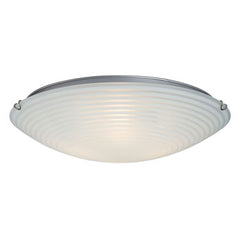 615295CH - Polished Chrome 4-Light Flush Mount with Satin White Striped Glass Shade, 60W A15 Bulbs, 19-3/4"D x 4-1/2"H, Ceiling Fixtures, Galaxy Lighting - Maple Electric Supply 
