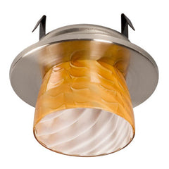 632BN/ART 3" Low/Line Voltage Trim - Brushed Nickel & Art Glass, MR16 12V/GU10, 50W, Non-Dimmable, Recessed Lighting, Galaxy Lighting - Maple Electric Supply 