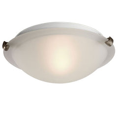 680112FR-PTR Flush Mount Light - Pewter Finish, Frosted Glass, 2 x 60W Bulbs, Ceiling Fixtures, Galaxy Lighting - Maple Electric Supply 