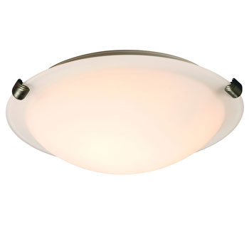 680112WH-PTR Flush Mount Light - Pewter Finish with White Glass, 2 x 60W Bulbs, 12.25"D x 4"H, Non-Dimmable, Ceiling Fixtures, Galaxy Lighting - Maple Electric Supply 