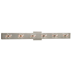 710536CH Six Light Vanity Bar - Polished Chrome, 36"W, 60W, G16.5 Bulb, Non-Dimmable, Bath & Vanity Lights, Galaxy Lighting - Maple Electric Supply 