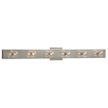 710536CH Six Light Vanity Bar - Polished Chrome, 36"W, 60W, G16.5 Bulb, Non-Dimmable, Bath & Vanity Lights, Galaxy Lighting - Maple Electric Supply 