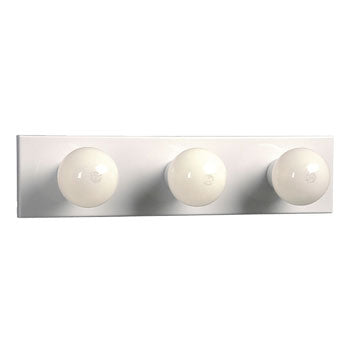 713200WH Three Light Vanity Bar - White Finish, 18"W x 4-3/8"H, Fits G25 Bulbs, Med. Base, 60W, Non-Dimmable, Bath & Vanity Lights, Galaxy Lighting - Maple Electric Supply 