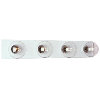 714200WH Four Light Vanity Bar - Glossy White Finish, 24"W x 4-1/4"H, G25 Bulb Base, 60W Each, Non-Dimmable, Bath & Vanity Lights, Galaxy Lighting - Maple Electric Supply 
