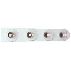 714200WH Four Light Vanity Bar - Glossy White Finish, 24"W x 4-1/4"H, G25 Bulb Base, 60W Each, Non-Dimmable, Bath & Vanity Lights, Galaxy Lighting - Maple Electric Supply 