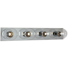 714624CH Four Light Vanity Bar - Chrome Finish, G25 Bulbs, 24"W x 4.25"H, Med. Base, 60W, Non-Dimmable, Bath & Vanity Lights, Galaxy Lighting - Maple Electric Supply 