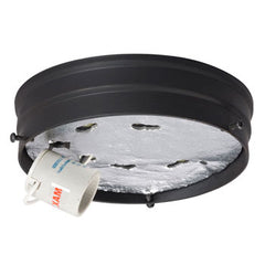 810208ORB-H Utility Flush Mount Holder - Oil Rubbed Bronze, White Glass, 60W Bulb, 6-3/4"D x 1-1/2"H, Non-Dimmable, Replacement Parts, Galaxy Lighting - Maple Electric Supply 