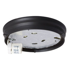 810210ORB-H Utility Flush Mount Holder - Oil Rubbed Bronze, White Glass, 1 x 100W Bulb, Med. Base, 8.75"D x 1.5"H, Non-Dimmable, Replacement Parts, Galaxy Lighting - Maple Electric Supply 