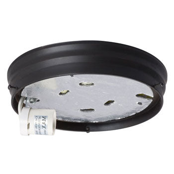 810210ORB-H Utility Flush Mount Holder - Oil Rubbed Bronze, White Glass, 1 x 100W Bulb, Med. Base, 8.75"D x 1.5"H, Non-Dimmable, Replacement Parts, Galaxy Lighting - Maple Electric Supply 