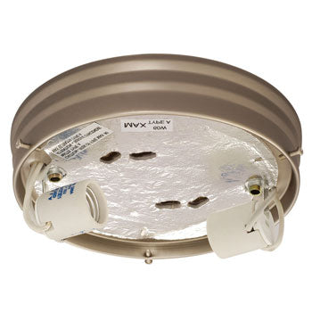 810210PTH-2X60W Utility Flush Mount Light Holder, Pewter Finish, 2x60W Bulbs, Med Base, Non-Dimmable, Replacement Parts, Galaxy Lighting - Maple Electric Supply 