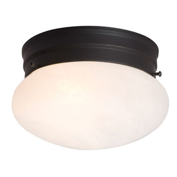 810308ORB Flush Mount - Oil Rubbed Bronze w/ Marbled Glass, 60W, Med Base, Non-Dimmable, Ceiling Fixtures, Galaxy Lighting - Maple Electric Supply 