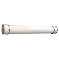 921236BN-HPF: Brushed Nickel Bath & Vanity Light with Satin White Acrylic Lens - 2x25W T8 Bulbs, 37.25"W