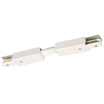 A-5 WHT Flexible Track Connector - White Finish, Non-Dimmable, 10-1/8" x 1-3/8" x 0-3/4"