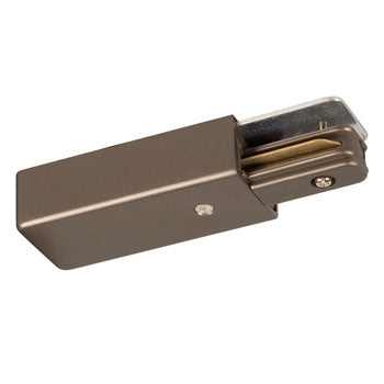 A-8 BZ Live-End Connector - Bronze Finish, Non-Dimmable, Compact Size 4-1/4"L x 1-3/8"W x 0-3/4"H, No Bulb Included