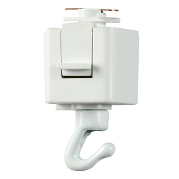 A-HOOK-2 WH Pendant Adaptor - White Finish, Energy Star Compliant, Dimmable, Bulb Not Included, Track Lighting, Galaxy Lighting - Maple Electric Supply 