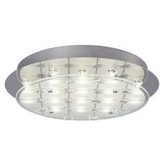 Arabella LED Flush Mount Ceiling Light, Polished Chrome - Dimmable, 16W, 3000K, 960 Lumens, 13.75" Diameter