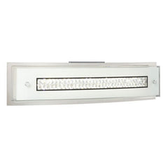 Aubree LED Bath & Vanity Light - Polished Chrome, Crystal Accents, 3000K, 15W, 900 Lumens, 18.75" x 4.5" x 2.875", Non-Dimmable